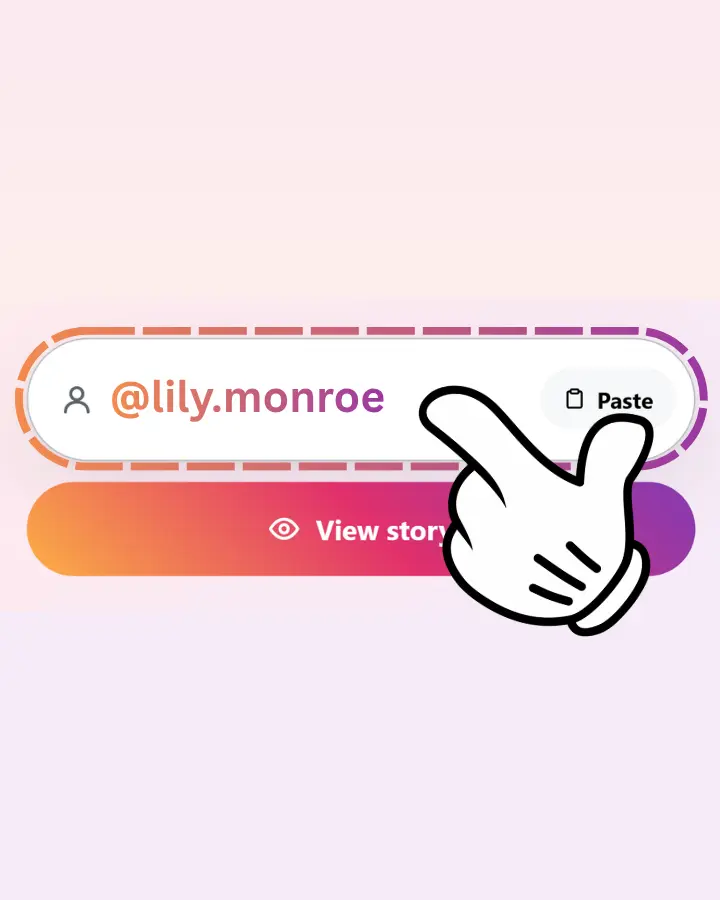 Typing an Instagram username into the StoryPeeker search bar